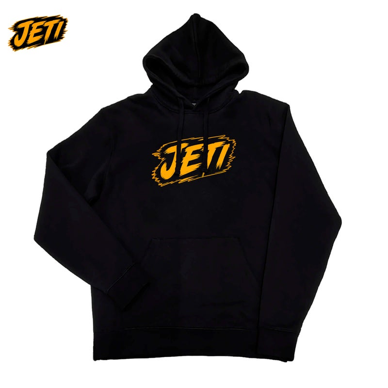 JETI-huppari musta logoprintill&auml;